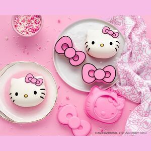 Hello Kitty Mini Cake Making Set 7 Piece 2 Silicone Molds Wisk Spatula and More